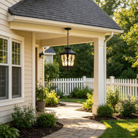 Lámpara de Columna LED Solar para Exteriores, Personalizable, Regulable, Impermeable IP65, 30W, Luz Blanca Cálida, Estilo Retro, de Aluminio, para Jardín