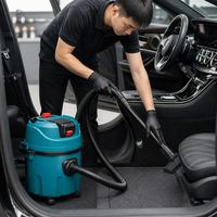 Aspirateur industriel sans fil 21V Lithium-ion 15L humide/sec/souffleur avec moteur sans balais, haute puissance 60kPa, aspirateur à main pour lavage de voitures et usage domestique
