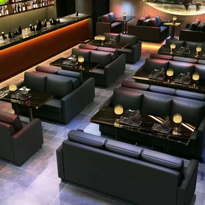 Modern Commercial Restaurant and Bar Furniture 10 Ft Long Solid Wood Comfortable <b>Seating</b> for Fast Food Restaurants - Product Image 2