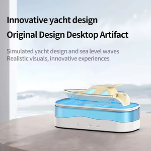 Innovative Yacht Design Humidifier Ultrasonic Plastic Tabletop With Simulated Waves And Touch Control 30dB Quiet Timing Function - Product Image 1