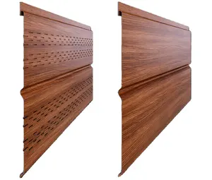 wood grain soild vented aluminum soffit J channel panel for Canada