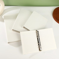 Carpeta de Anillas Simple de Papel Kraft Blanco, Tamaños A5, A6, B5, A4, Álbum de Fotos, Guarda Libros de Hojas Sueltas de 3 Anillas