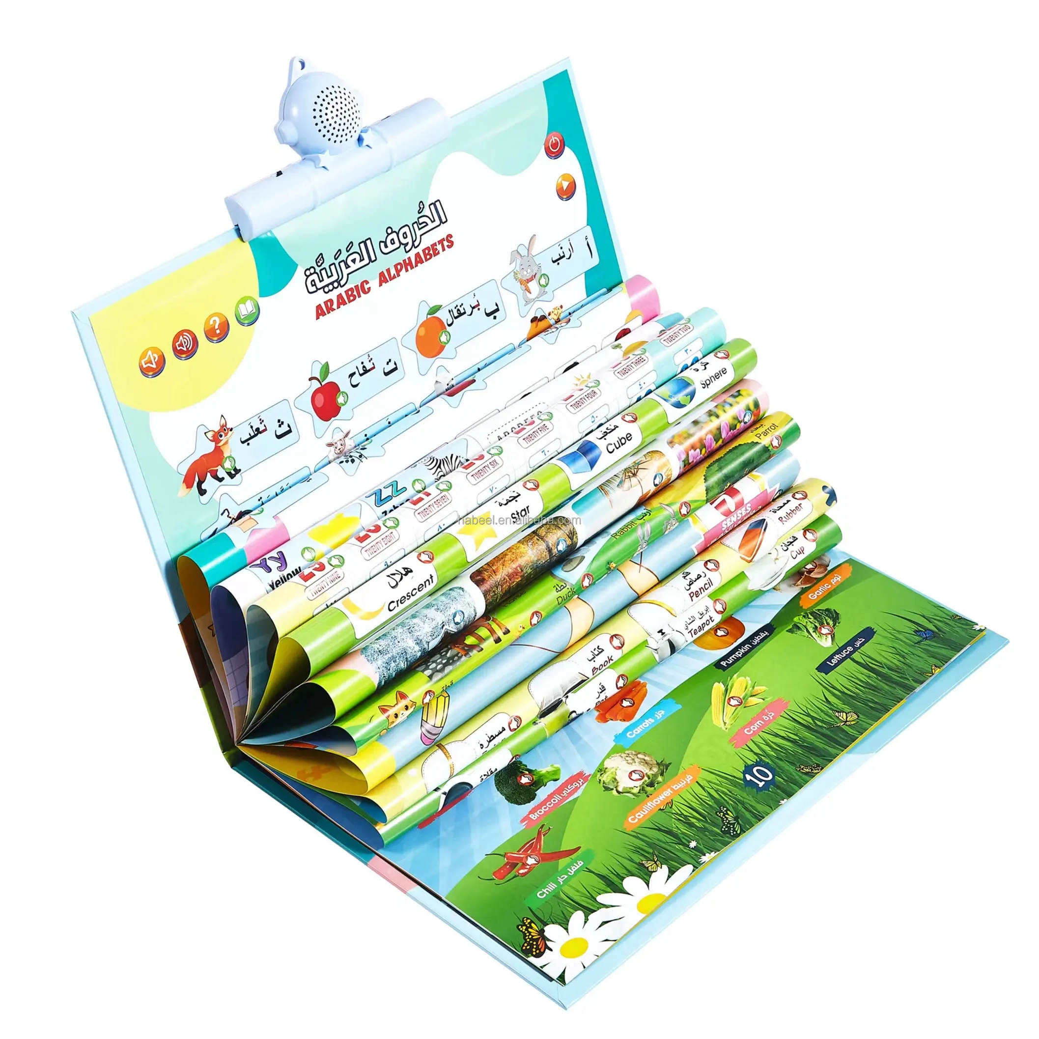 HB-589 islamic Kids Learn Quran Toy Educational Talking Book with 15 Pages