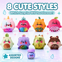 Peluche surprise à révéler dans un pot – Adorable animal fruité à secouer et à découvrir – Styles variés pour cadeaux d'enfants