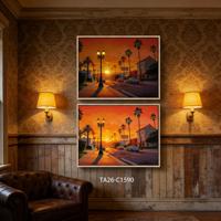 Tableau mural LED personnalisable en toile, motif dessin animé, pour salon moderne, imperméable, écologique, grande peinture numérique
