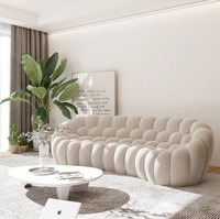 Ensemble de canapés modulaires sectionnels modernes compressés sous vide avec rembourrage en éponge pour les salons d'appartements et d'hôtels