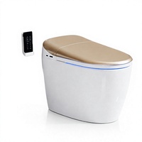 Toilette intelligente monobloc avec bidet intégré et télécommande pour salle de bain d'hôtel