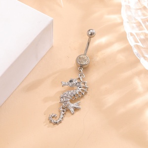 <span class=keywords><strong>Piercing</strong></span> Sexy de <span class=keywords><strong>Acero</strong></span> Quirúrgico para Mujer, Joyería PARA EL Cuerpo, Hipocampo, Colgante de <span class=keywords><strong>Ombligo</strong></span>, 14g - Product Image 5