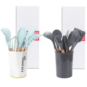 Factory Direct Sale Heat Resistant Cooking 12Pcs Eco Friendly Cooking Portable Camping Kitchen Utensils Set