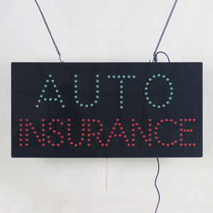 Letrero Led de <span class=keywords><strong>SEGURO</strong></span> DE AUTOMÓVIL de 12*24 pulgadas, colgado en la compañía de seguros, letrero intermitente iluminado con texto interior Led - Product Image 4