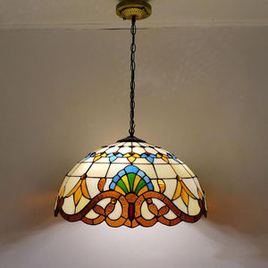 Tiffany lampada moderna lampada a sospensione in vetro colorato lampada da pranzo soggiorno cucina isola corridoio studio centrale LED E26 - Product Image 5