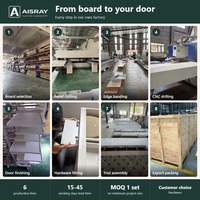Meuble de cuisine en stratifié de luxe en forme de L, structure en mélamine écologique pour maison avec plan de travail en quartz