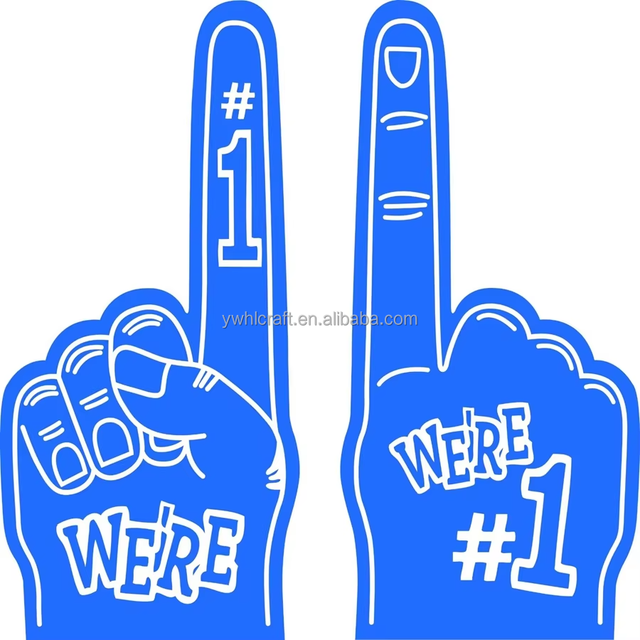 HLC Custom LOGO Printing Foam Cheer Hand Foam Big Sports Fans' Gloves Promotion Advertising Fans Party Events Foam Finger