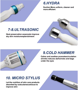 Appareil de beauté Hydra Dermabrasion 14 en 1 avec jet d'oxygène, microdermabrasion, écran tactile, pour spa et salon - Product Image 6