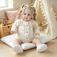 Poupée Reborn 60 cm, corps en silicone souple et tissu, poupée bébé réaliste 24 pouces, peinte à la main en 3D, poupée nouveau-né réaliste pour filles, cadeau