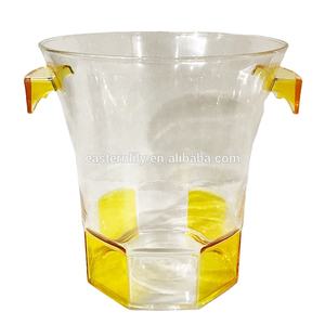 Taiwan BPA-Free Two Tone Gold <b>Plastic</b> Wine Bucket for Outdoor Adventures for Camping - Product Image 1