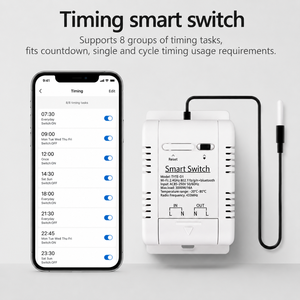 Interruptor Inteligente de Control Climático Tuya de 16A - Sensor de Temperatura y Humedad WiFi de Grado Industrial con Medidor de Energía para Sistemas HVAC - Product Image 1