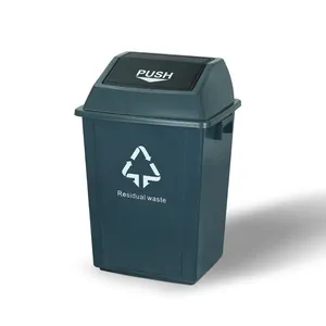 MARTES SL002 Environmentally Friendly Outdoor 30L 50L Garbage Bin Green Recycle Plastic Trash Bin Wheeled Trash Can