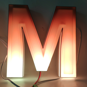 Letras LED Iluminadas con Logotipo 3D Dinámico en Marco RGB, Fuente de Alimentación CA para Decoración de Oficinas, Letreros para Tiendas - Product Image 3