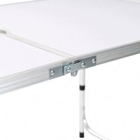Table de pique-nique pliante rectangulaire en plastique de 6 pieds pour extérieur, avec assise en acier, vente en gros