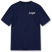 Herenshirt van zacht katoen, ronde hals, borstborduurwerk logo, basic blank T-shirt, custom logo, casual dagelijkse streetwear, korte mouwen