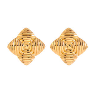 Para <span class=keywords><strong>Shein</strong></span> Luxury High-Sense Pendientes de tuerca de acero inoxidable <span class=keywords><strong>Moda</strong></span> <span class=keywords><strong>femenina</strong></span> de <span class=keywords><strong>moda</strong></span> Cross-Border Fold Light Wind Ins Allergy Ins - Product Image 5