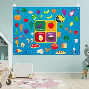 Adatto per regalare regali giocattolo educativo bambino età scolastica appeso pacchetto di cibo ausili precoci gioco di feltro fai da te apprendimento Storyboard