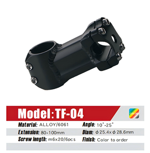 YT vente en gros TF-04 25.4*28.6mm 10 à 25 degrés 80-100mm tige <span class=keywords><strong>de</strong></span> vélo réglable <span class=keywords><strong>vtt</strong></span> partie <span class=keywords><strong>de</strong></span> vélo montée extension <span class=keywords><strong>de</strong></span> fourche - Product Image 2