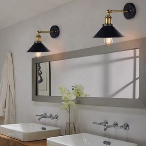 Nuevo estilo Nuevo diseño Lámpara de pared simple vintage Industrial E26 lámpara de pared lateral de cama de hierro negro - Product Image 1