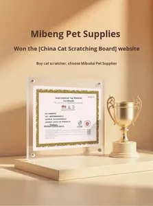 Tempat Tidur Kucing Putih Kuning, Papan Garukan Kucing Diameter Besar, Kertas Bergelombang Tahan Aus, Anti Gores, Tidak Merusak Cakar - Product Image 2