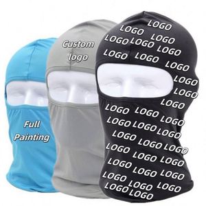 Vente en gros de cagoules personnalisées avec logo, 100% polyester, effet vieilli, masque intégral, masque de ski, cagoule à 1 trou - Product Image 2