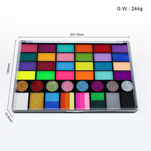 Paleta de Pintura Facial Fluorescente de 12 Colores UV de Gp Professional, Pintura Corporal No Tóxica a Base de Agua que Brilla en la Oscuridad <span class=keywords><strong>para</strong></span> Niños, <span class=keywords><strong>Halloween</strong></span> - Product Image 6