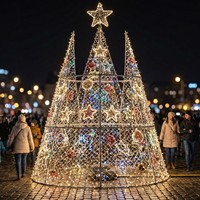 Décoration de lanternes personnalisées de grande taille pour parcs d'attractions, pour une utilisation en intérieur/extérieur, spectacle de lumière pour parcs à thème, Noël
