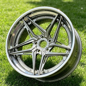 Jantes en alliage forgé 2 pièces 17 - 22 pouces, jantes personnalisées 5x114.3 5x112 5x120 5x127 5x130 PCD, légères, performance, fournisseur OEM ODM - Product Image 1