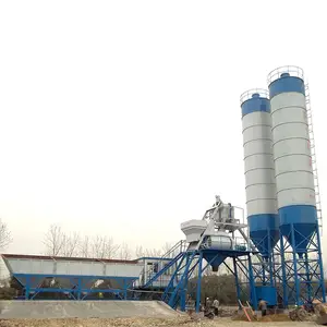 工厂制造HZS35无基础混凝土配料厂良好的搅拌质量35M3/H低成本混凝土配料厂
