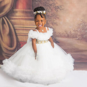 Vestido <span class=keywords><strong>de</strong></span> Niña para Boda, Color Lavanda, con Tul, Encaje y Cuentas, Sin Mangas, para Cumpleaños, Primera Comunión o Baile - Product Image 1