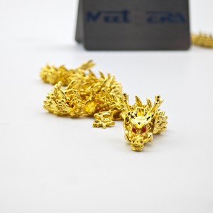 Dragón Dorado Barato de Aleación Metálica, Dragón Impreso en 3D, Impresión 3D en Metal, Dragón Chino de Acero Inoxidable y Bronce Mecanizado por CNC, Adorno - Product Image 3