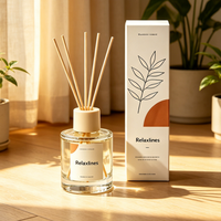 Diffuseur d'huiles essentielles parfumées Relaxlines, personnalisé, à étiquette privée, transparent, sans BPA, en verre, parfum longue durée