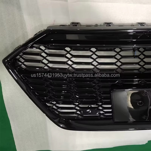 กระจังหน้า ABS รุ่นใหม่ PNB 2019-2024 สำหรับ Audi A7 S7 C8 เปลี่ยนเป็น RS7 ลายรังผึ้ง สีดำเงา ติดตั้งง่าย - Product Image 4