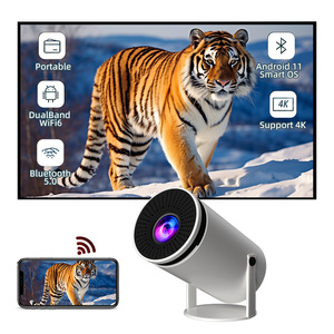 Hy300 mini xách tay 4K Android 11 5G Wifi 6 tính năng máy chiếu thông minh đèn <span class=keywords><strong>LED</strong></span> tích hợp loa ống kính thủ công rạp hát tại nhà chúng tôi - Product Image 3