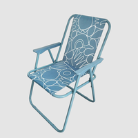Chaise de plage pliable moderne en métal léger avec poches latérales en tissu polyester pour l'extérieur – Vente en gros