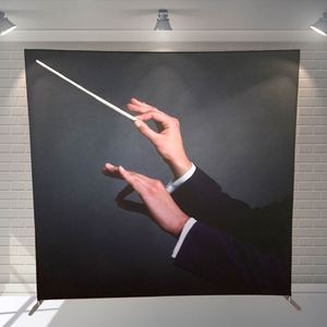 Portable Aluminum Frame Wall Tension Fabric Trade Show Exhibition Booth Display Tension Fabric Customized <b>Backdrop</b> <b>Stand</b> - Product Image 1