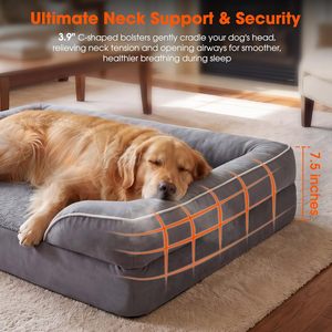 Luxury Rectangular Eco-friendly All-season Orthopedic Washable Sleep Aid Soft Non slip Household Cat <b>Dog</b> Pet <b>Sofa</b> <b>Bed</b> - Product Image 5