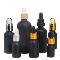 Flacon d'huile essentielle en verre noir mat anti-UV de 10 ml, sans BPA, avec compte-gouttes, pompe pulvérisatrice, bouchon, conteneur vide pour sérum, parfum, voyage