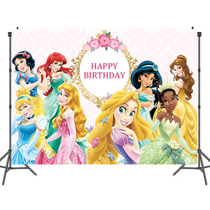 Conte de fées château <span class=keywords><strong>princesse</strong></span> fond toile de fond fille joyeux anniversaire fête décorations princesses toile de fond - Product Image 2