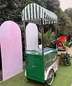Nouveau chariot de présentation de gelato italien design 220V en acier inoxydable pour la restauration rapide, les marchés nocturnes, les boutiques alimentaires et les restaurants - Product Image 4