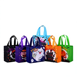 Sac de courses réutilisable personnalisé en non-tissé laminé avec bandoulière, taille moyenne, pour Halloween, idéal pour les magasins - Product Image 4