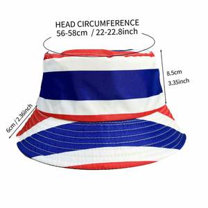 タイ国旗プリント春と夏のストリート日よけフィッシャーマントレンディなデュアルウェア日焼け防止帽子アウトドア - Product Image 3