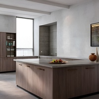 Meuble de cuisine moderne et îlot : Rangement grande capacité