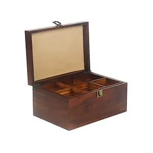Portaoggetti decorativi Vintage fatti a mano in legno scatola artigianale con serratura adatta per regali e decorazioni per la casa scatola di legno scatola essenziale di legno